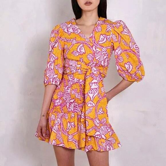 Claudie Pierlot Paris Bambini Seashell Print Two Piece Set Top & Skirt FR 38 - Picture 1 of 7